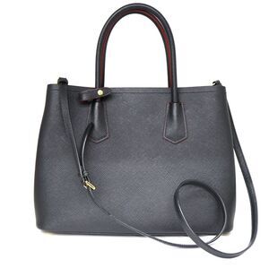 Prada Double leather bag Saffiano black tote